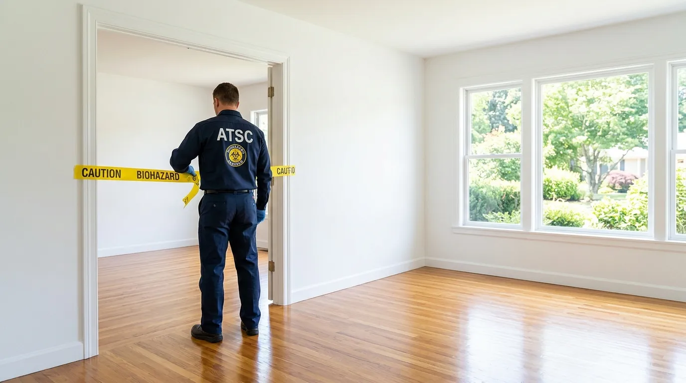 Certified biohazard cleanup crew performing Crime Scene Cleanup in Des Moines